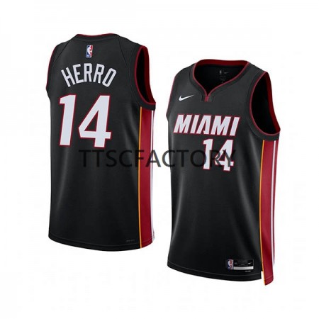 Maillot Basket Miami Heat Tyler Herro 14 Nike 2022-23 Icon Edition Noir Swingman - Homme